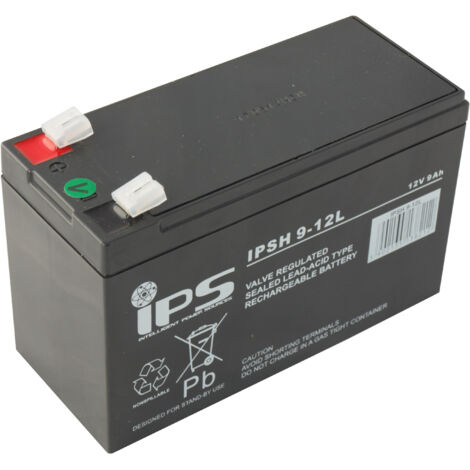 IPSH 9-12L: IPSH 9-12L: batteria VRLA AGM 12V 9Ah, potenza, 290W/10min 6-9 anni, T2 6,3mm, per UPS
