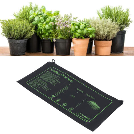 IPX7-PVC-Heizmatte für Sämlinge und Gewächshäuser – 52,5 x 25 cm Hydrokulturmatte – Wurzelerwärmung +10–20 °C – geringer Energieverbrauch – EU 220 V