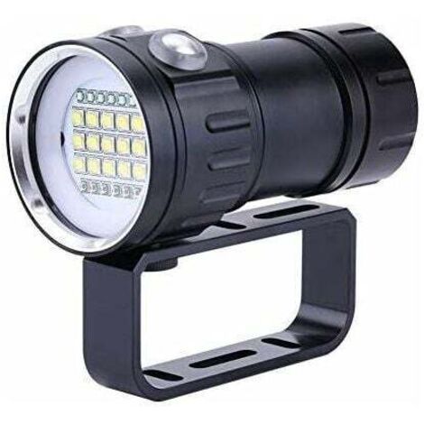 IPX8 impermeabile 18000LM 80m luce subacquea torcia subacquea per fotografia e video