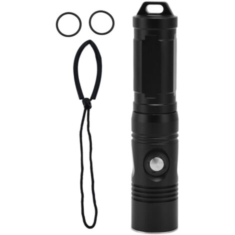 IPX8 wasserdichte Taucherlampe mit 5 Leuchtmodi, ideal zum Angeln im Freien bis zu einer Tiefe von 80 m.