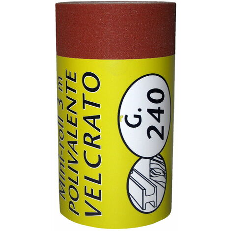 IQ2 TOOLS Carta abrasiva, minirotolo 2 mt, grana 240