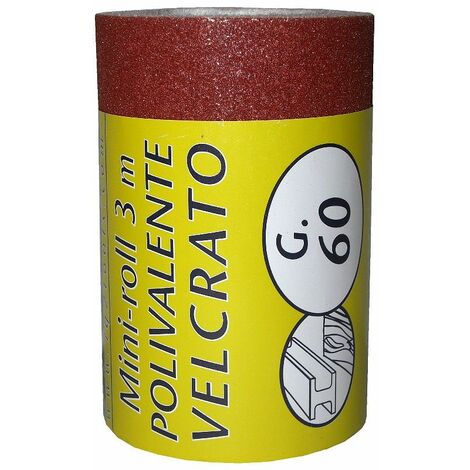 IQ2 TOOLS Carta abrasiva, minirotolo 2 mt, grana 60