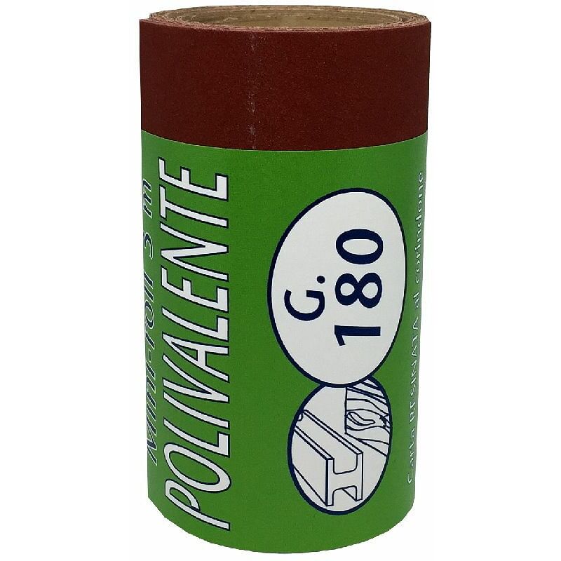 Carta abrasiva, minirotolo 2,5 mt, grana 180 - Iq2...