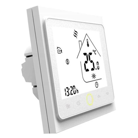 IRH-TSW001: Termostato de calefacción eléctrica, 16 A, Wi-Fi cuadrado, blanco, modelo 001