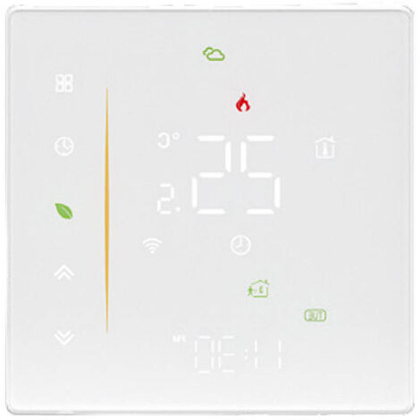 IRH-TSW003 : Thermostat de chauffage électrique, 16A, WI-FI, carré, verre dépoli, blanc, modèle 003