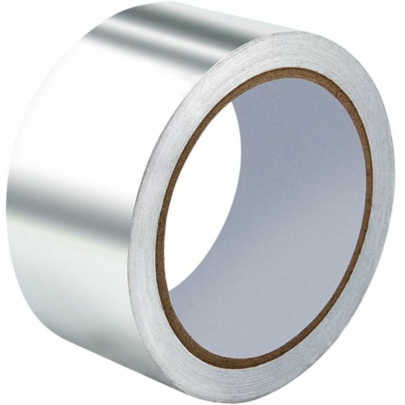 Irich Aluminium Foil Adhesive Tape, Duct Insulation Tape, High Temperature Heavy Duty Metal Tape (5 cm x 20 Meter)
