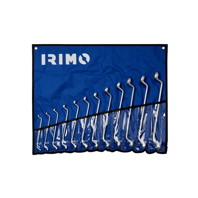 Irimo - Jeu de 12 clés polygonales doubles dans une pochette