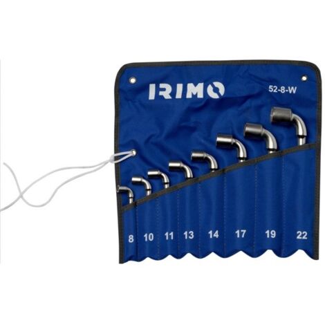IRIMO - Jeu de 8 clés à pipe débouchées 6x6 dans une pochette