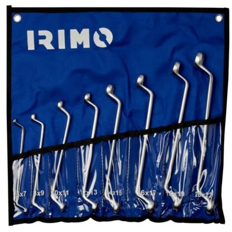 IRIMO - Jeu de 8 clés polygonales doubles dans une pochette