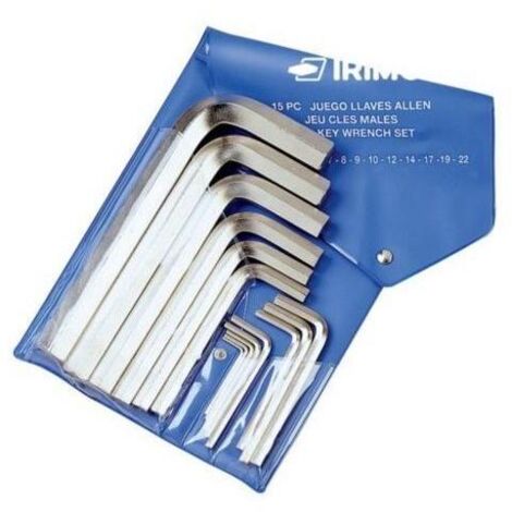 IRIMO jgo 10 llaves hexagonales niq.2-12mm 041021 irimo , JUEGO LLAVE HEXAGONAL MACHO ACODADO N-1 NIQUELADO BOLSA 10u