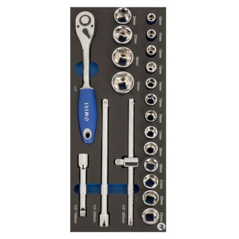 IRIMO - Module mousse 1/3 Douilles 1/2" - 21 pièces