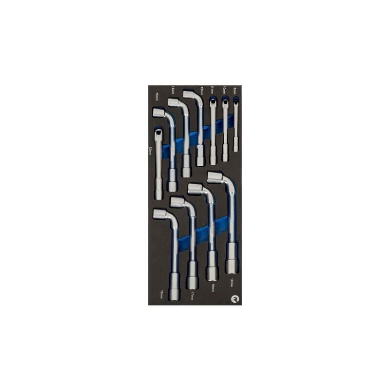 IRIMO - Module mousse 1/3 Clés à pipes débouchées 6 pans - 11 pièces