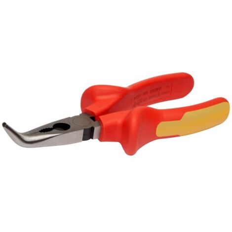 IRIMO - Pince à becs demi-ronds coudés isolée - 160mm
