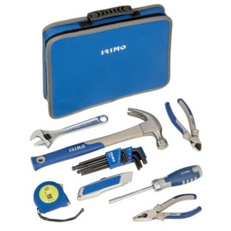IRIMO - Trousse en tissu à double fermeture à glissière avec 28 outils