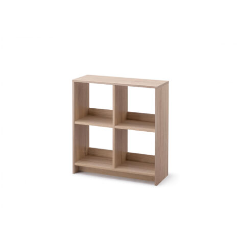 Iris Ohyama, Armadio a giorno, Libreria, Ripiano a 4 scomparti, Grande capacitÃ , Orizzontale e verticale, Ufficio, Camera da letto, Soggiorno - Wood Open Shelf WOS-4 - Marrone chiaro