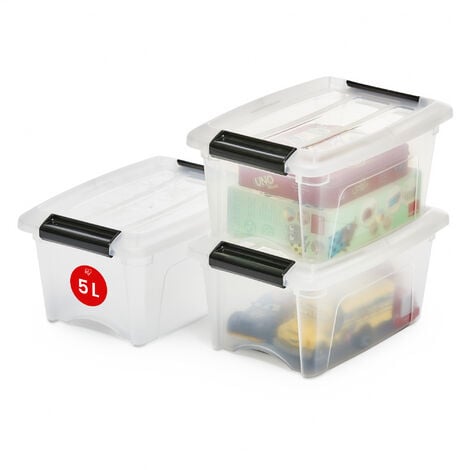 IRIS OHYAMA Ohyama Aufbewahrungsboxen mit Deckel, 30L, 4er-Set, Silber, Sicherer Verschluss, Stapelbar, Griffe, Schlafzimmer, Schrank, Büro, Organisation, BPA-freies Plastik, Ordnungsboxen, NTB-30