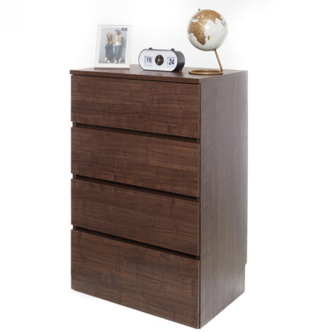 Iris Ohyama, Cassetiera, credenza, armadio per camera da letto, UnitÃ  di archiviazione, cassetiera multifunzione, 4 casseti scorrevoli, moderna, robusta, soggiorno - Wooden Chest WCH 590- Marrone
