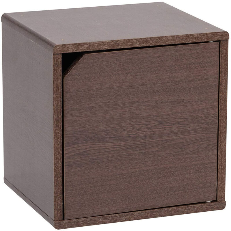 Iris Ohyama, Étagère, Meuble, Cube de rangement, Petit Meuble de rangement, Meuble d'appoint,Porte avec clips, Empilable, Solide, Bureau, Chambre,