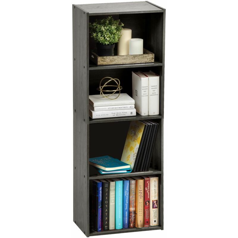 meuble a etagere/meuble en bois/bibliotheque de rangement/etagere rangement bois/meuble moderne,petit meuble d'entree, montage facile,