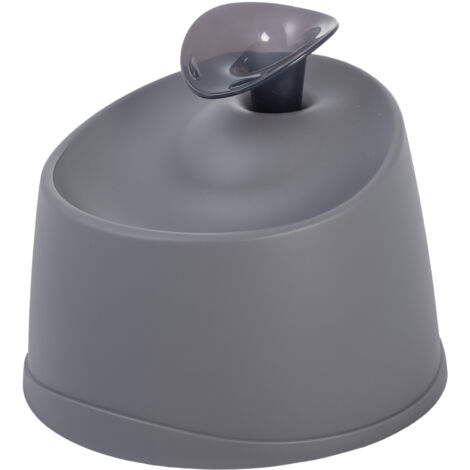 Iris Ohyama, fontana, distributore d'acqua per interni/esterni con capacitÃ  di 1,2 l, aiuta la digestione, filtro al carbone incluso per cani e gatti, PWF-200, grigio