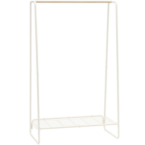 Iris Ohyama Grande Appendiabiti in Metallo con Ripiano in Rete, 1 Livello, Bianco, Design Moderno, Solido, Anti scivolo, Per Camera, Studio, Armadio, Abbigliamento e Scarpe, Montaggio Facile, PI-B5L