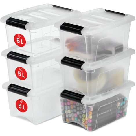Novaliv Aufbewahrungsbox 5L - Transparent & stapelbar - BPA-frei - AM,  11,99 €