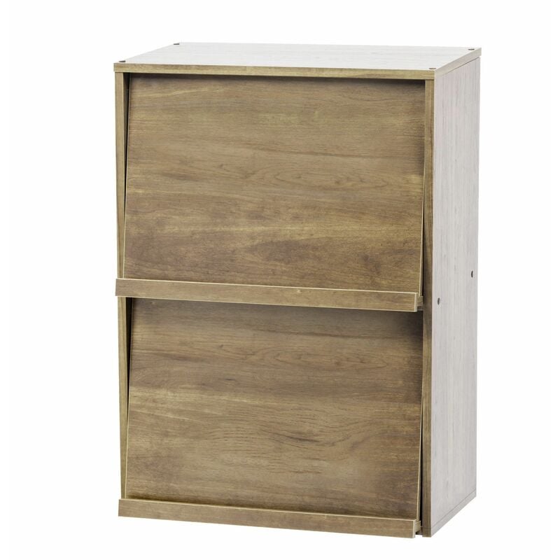 meuble de rangement 2 porte rabattable en bois/bibliotheque rangement/etagere rangement/meuble bois/meuble industriel/meuble