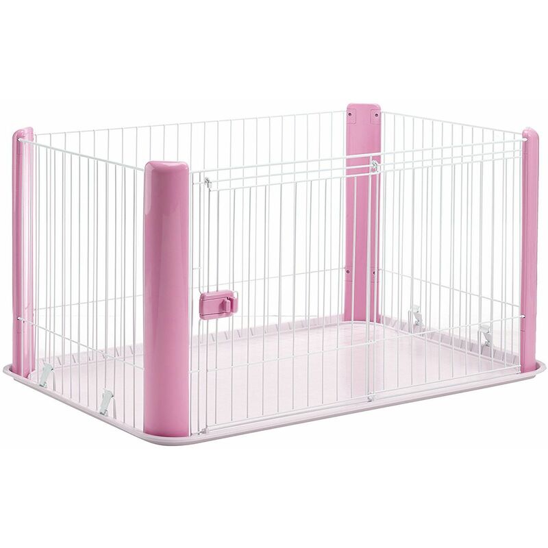 Iris Ohyama - . parc pour chien / cage d'extérieur / enclos / chenil - Pet Circle - CLS-1130. plastique. rose. 9.2 kg. 78.8 x 113 x 60 cm