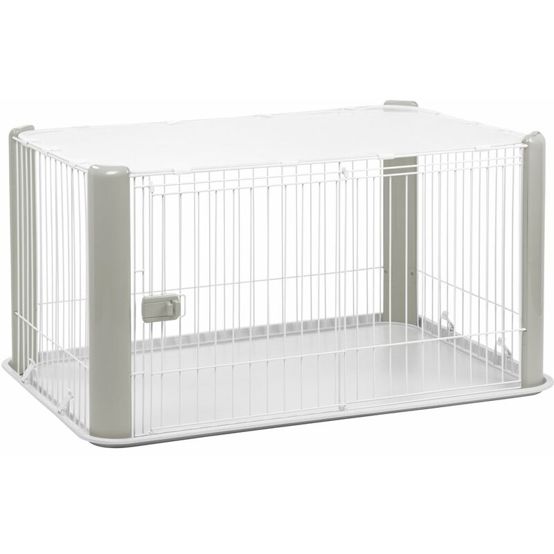 Iris Ohyama - . parc pour chien / cage d'extérieur / enclos / chenil - Pet Circle - CLS-1130. plastique. gris. 9.2 kg. 78.8 x 113 x 60 cm