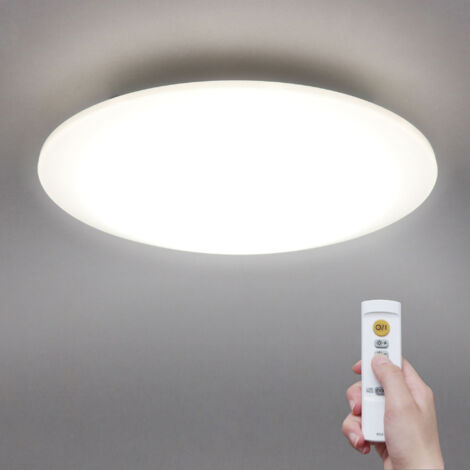 Iris Ohyama, Plafoniera led soffitto, 45W, 5500LM, Ra80, Luminosità regolabile, Modalità Sleep, telecomando, Camera da letto, soggiorno - Ceiling Light Dim CL14D-5.0G - Bianco