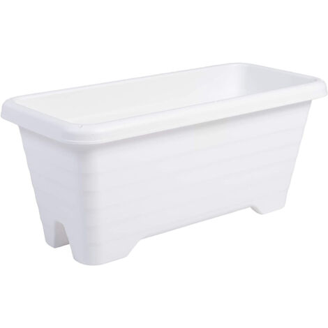 Iris Ohyama, Pot pour plantes Jardinière suspendue avec système de drainage de l'eau pour le jardinage - Air Planter 600, Blanc