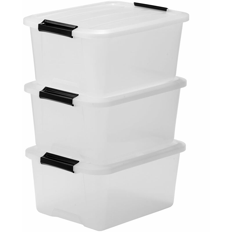 Iris Ohyama - Set di 3 scatole di immagazzinaggio