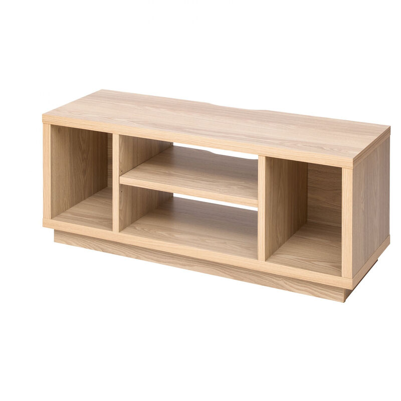 Iris Ohyama, TV-Ständer, TV-Ständer, TV-Arbeitstisch, Bildschirm bis zu 43 Zoll, OTS-100S, Hellbraun, W36 x D100 x H41,5 cm