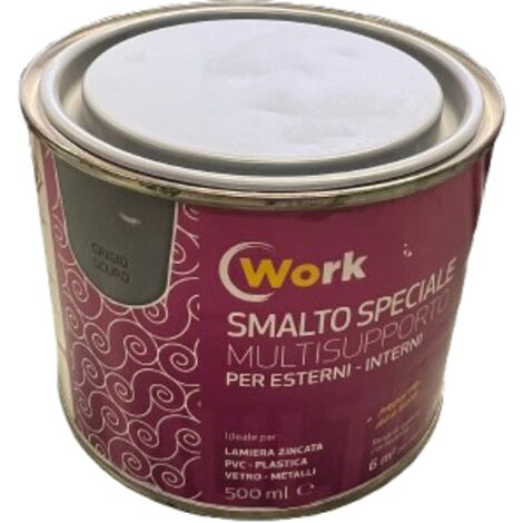 IRIS WORK - SMALTO SPECIALE MULTISUPPORTO 500 ML GRIGIO SCURO
