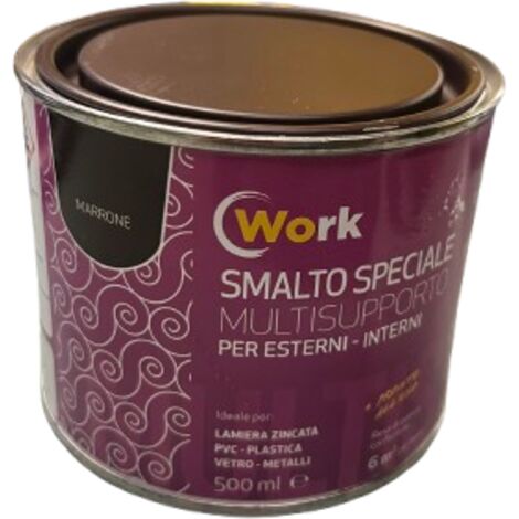 IRIS WORK - SMALTO SPECIALE MULTISUPPORTO 500 ML MARRONE
