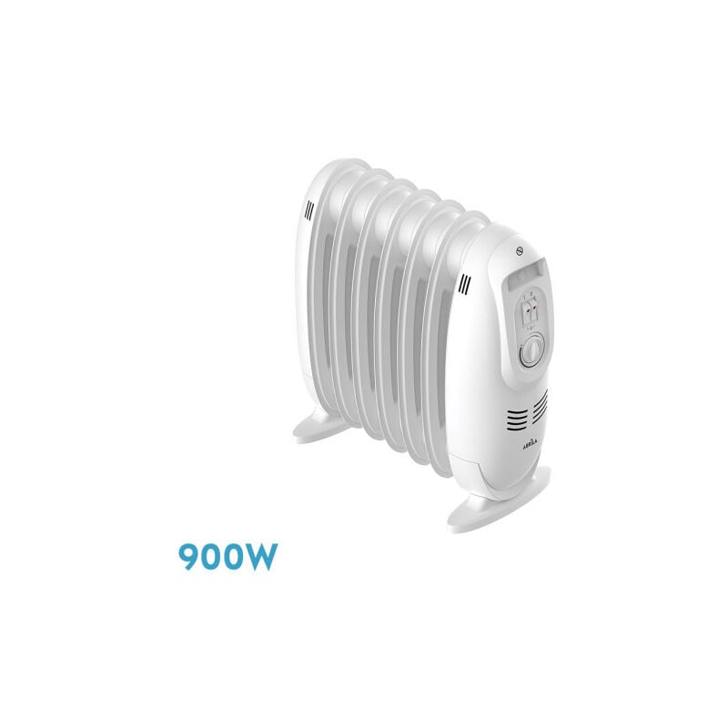 Radiateur à huile ireland 900w white 3powers thermostatic regu 7elements safety protection handle 38,2x35,2x18cm