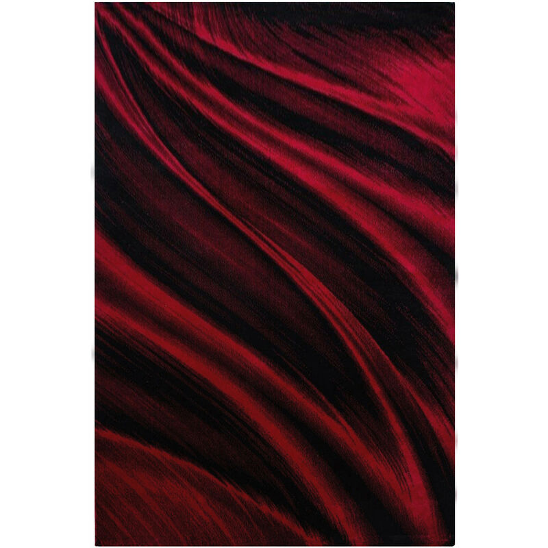 IRMA - Tapis à effet Graphique (Rouge - 160x230cm)