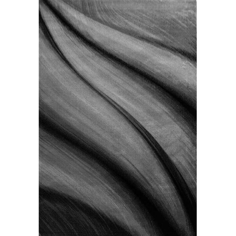 IRMA - Tapis à effet Graphique (Noir - 80x150cm)