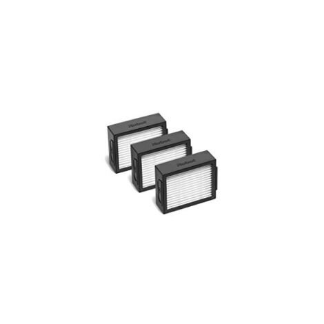 iRobot 4624876, Juego de 3 filtros para Robot aspirador Roomba series i y e, Blanco y Negro