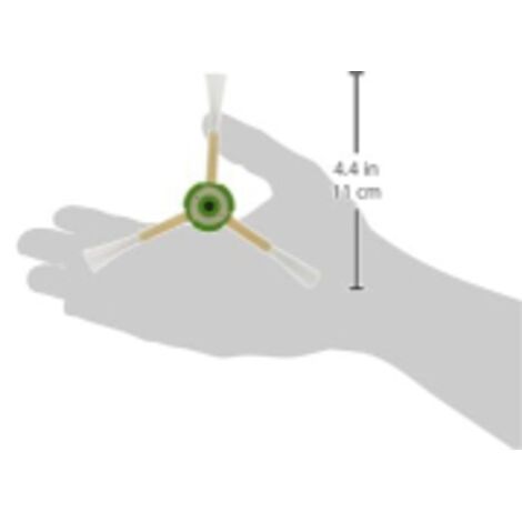 iRobot 4624877, Accessoire Officiel-Lot de 3 brosses laterales pour Roomba de serie e et i, Vert
