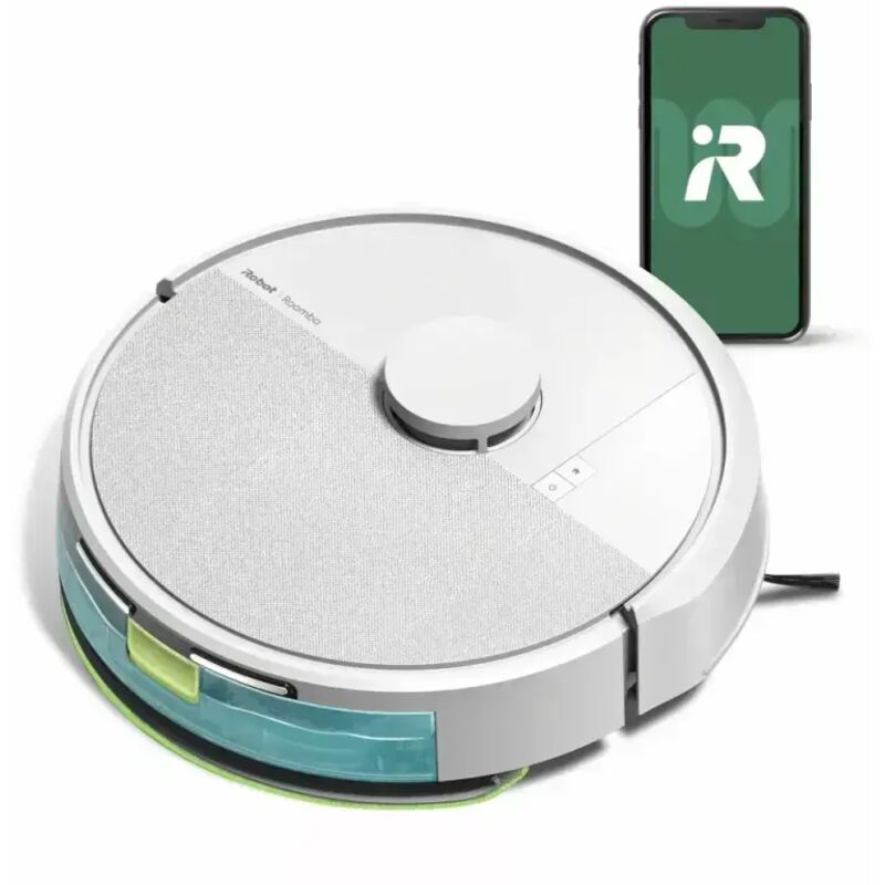 Irobot Roomba 105 Combo, Robot Aspirapolvere Lavapavimenti, Bianco