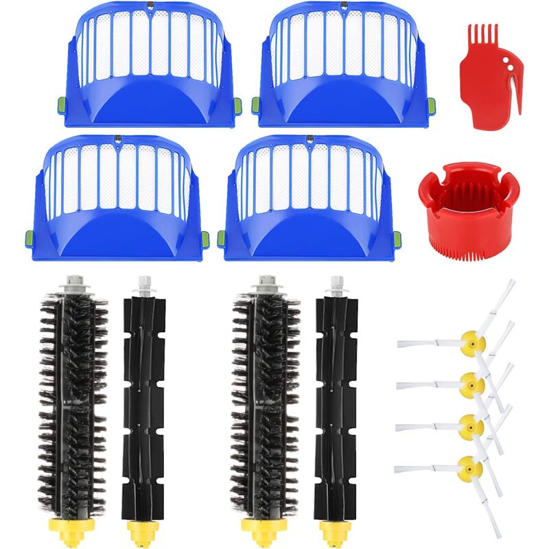 Replacement Parts for iRobot Roomba 600 605 615 616 620 621 630 635 650 652 660 665 680 690 695 Series Brush and Filter Robot Vacuum Cleaner Spare