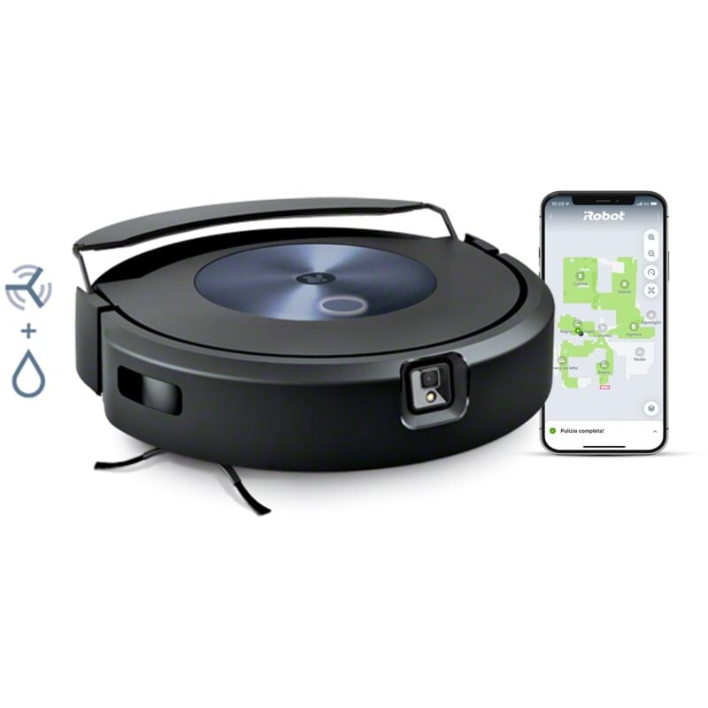 Image of Roomba Combo j7, Robot Aspirapolvere Lavapavimenti, Mappatura Intelligente, Wi-Fi, Rilevamento Ostacoli, 2 Spazzole in Gomma Multi-Superficie,