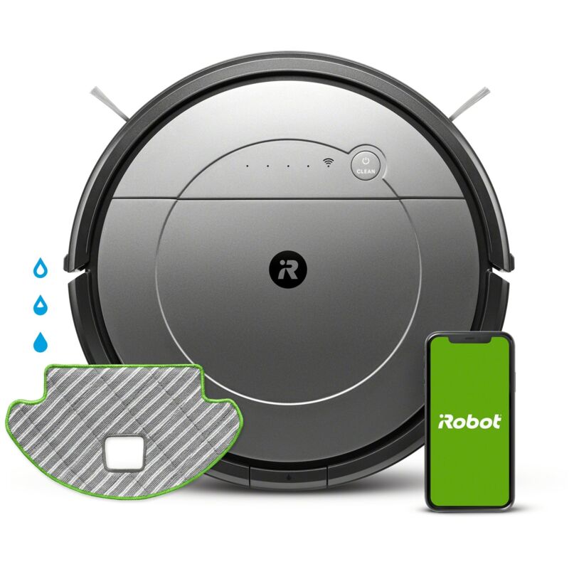 Image of Irobot - Roomba Combo Kit. Tipo di contenitore della polvere: Senza sacchetto, Colore del prodotto: Nero, Grigio, Forma: Rotondo. Capacità polvere