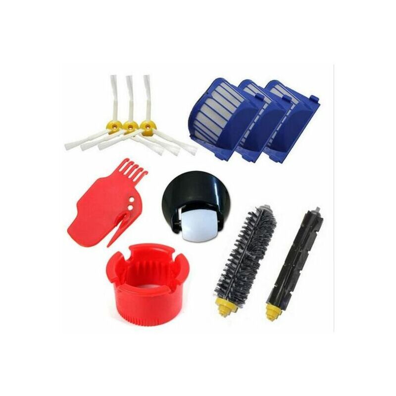 Start - iRobot Roomba Robot Aspirateur Kit roue avant + Filtre + Brosse Latérale Pour 600 536 551 552 528 564 595 610 620 630 650 655 660