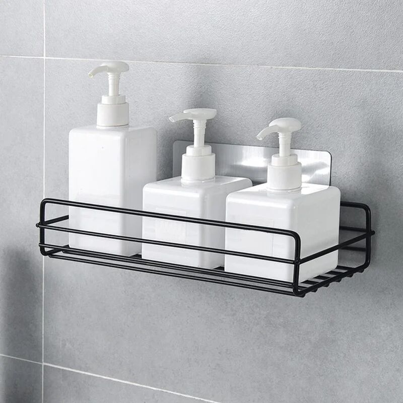 Image of ZVD - Iron bathroom shelf, no regrets wall rack, kitchen corner shampoo storage rack,