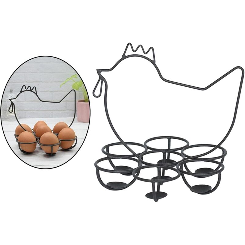 Iron Cuisine Panier De Rangement Pratique œUfs Panier à œufs Ornements DéCoration Cuisine Stockage Iron Porte-oeufs metal décoration pâques DéCor