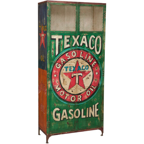 Iron made hand painter workshop cabinet texaco