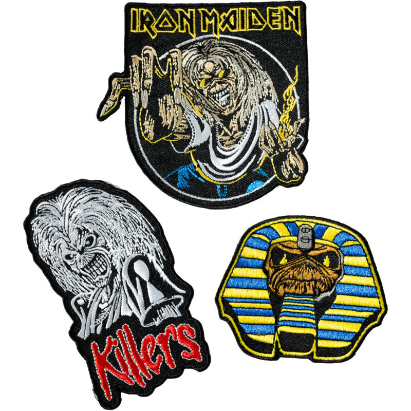 Iron Maiden Heat Sticker Clothing Patches - set de 3 Stickers pour vêtements - Accessoire sac à dos militaire, sac à dos crossfit, costume de rocker
