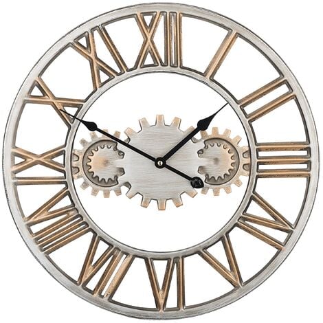 Iron Wall Clock Silver and Gold SEON